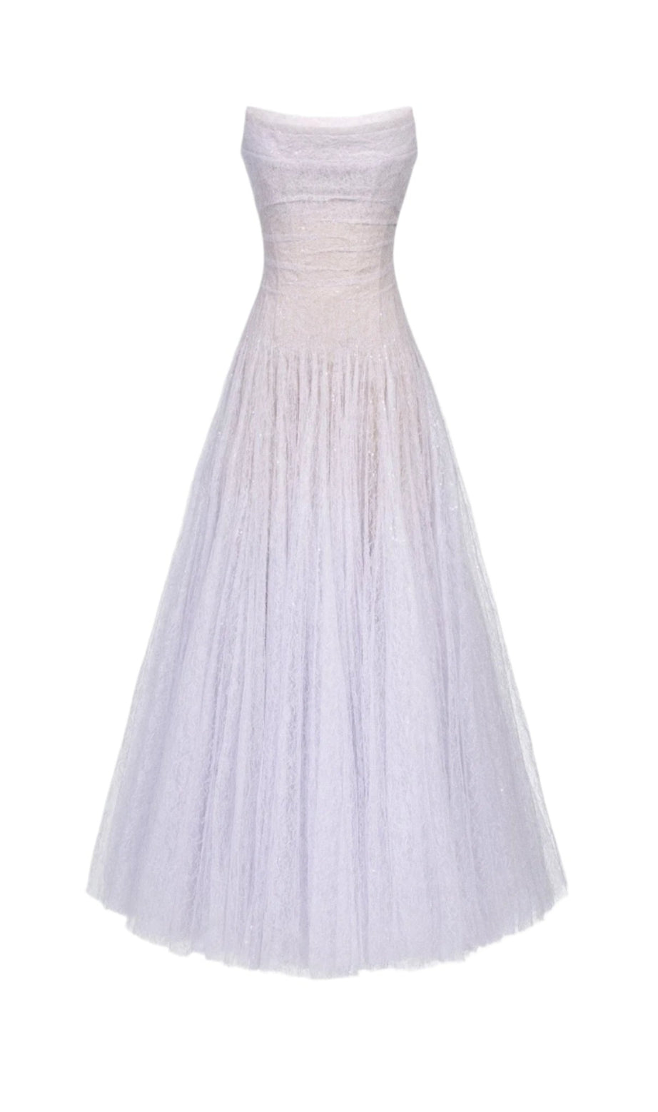 carol Draped Lace Maxi Dress in Violet