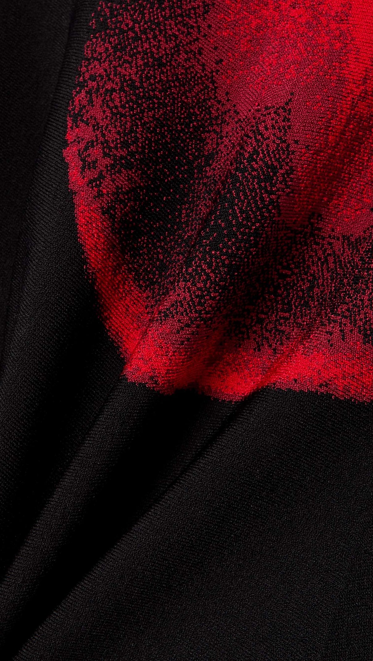 Jacquard-Strick-Minikleid in Schwarz