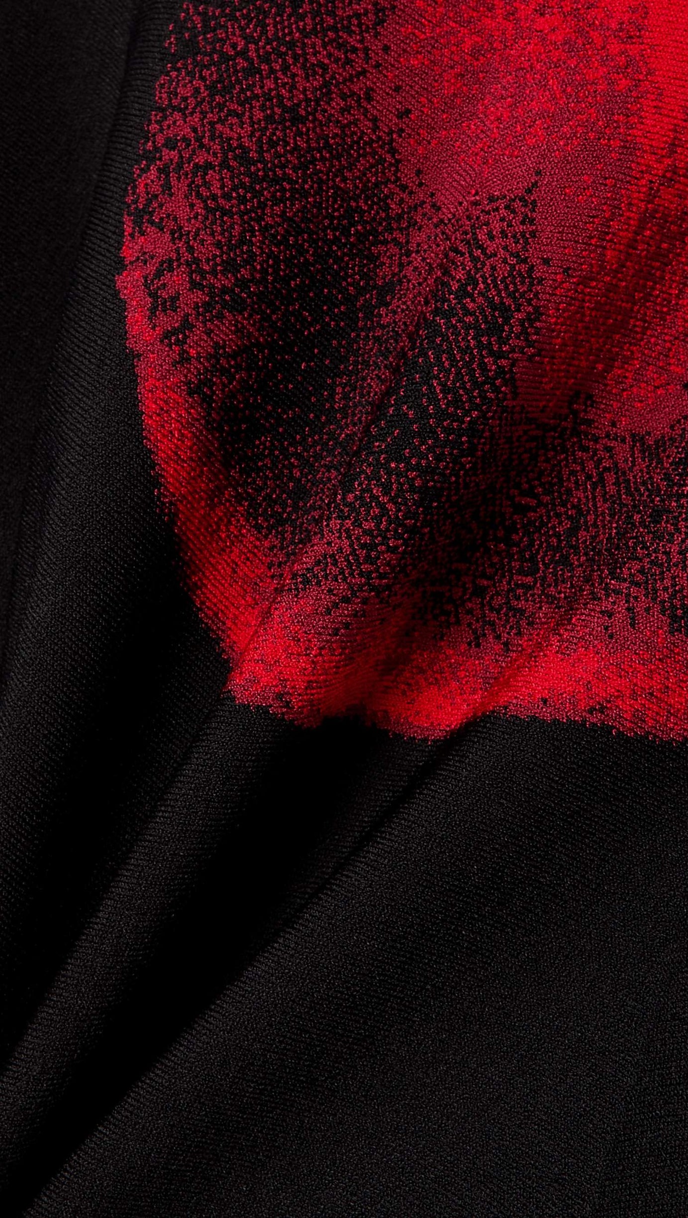 Jacquard-Strick-Minikleid in Schwarz