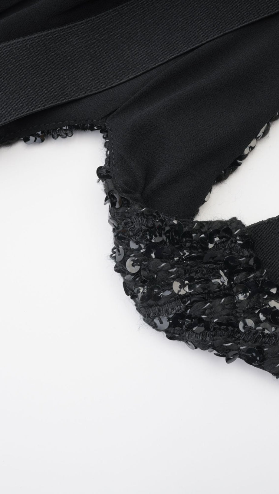 ALMA BUTTERFLY SEQUIN MINI DRESS IN BLACK